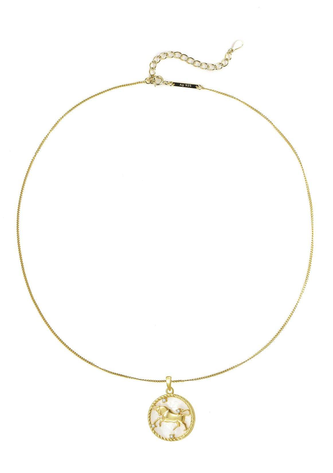 Collier pendentif zodiaque Taureau